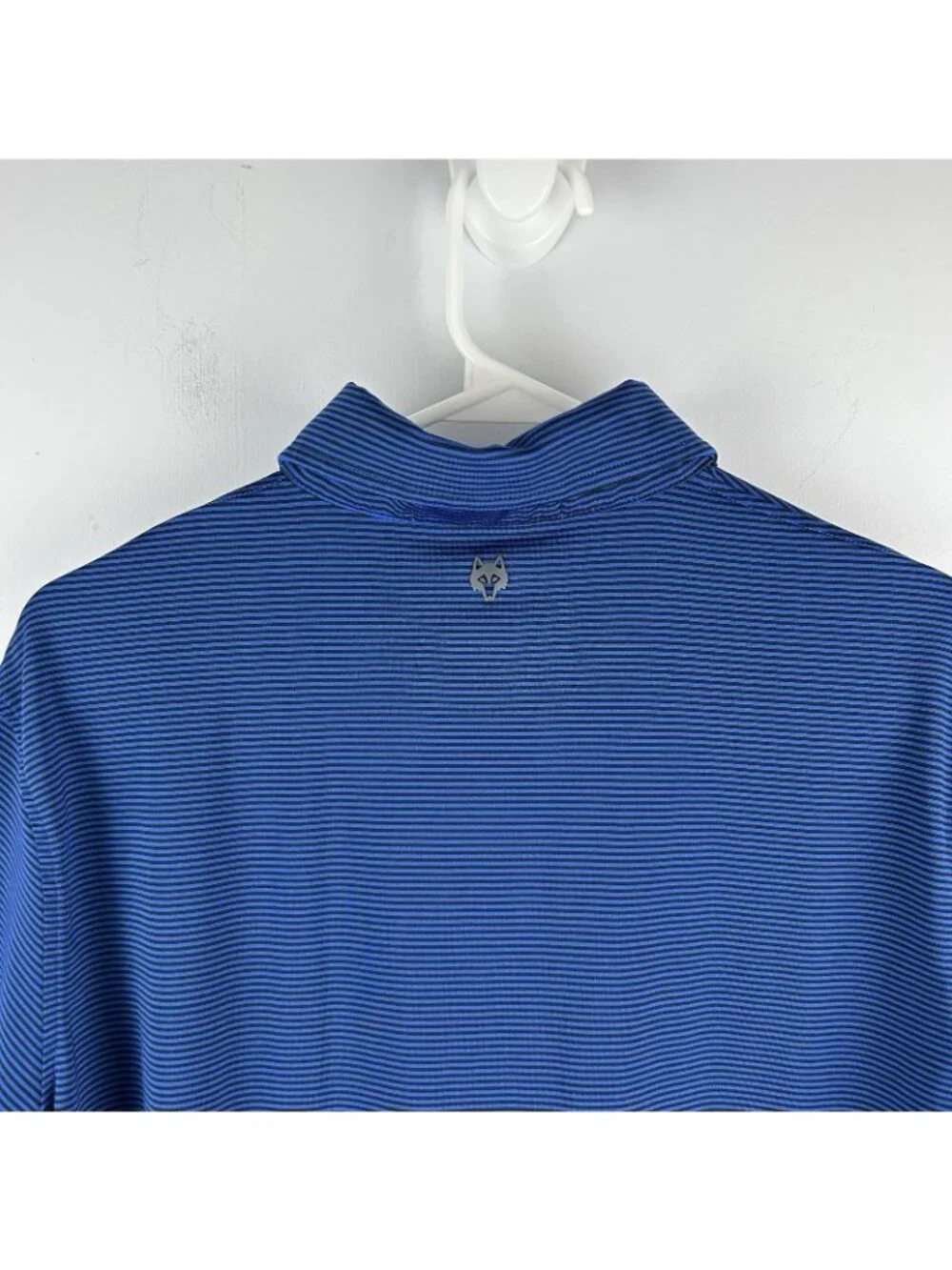 Greyson Polo Shirt Mens Medium Blue Striped Performance Golf Waterbury Open - Picture 6 of 8